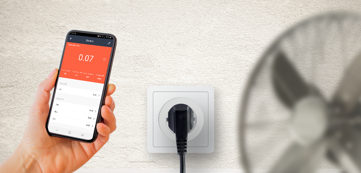 Wi-Fi Smart plug with energy monitor, EU Schuko Type F/E, 16A or 3680W -  QN-WP01E